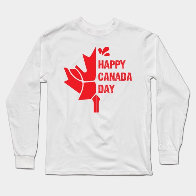 happy canada day Long Sleeve T-Shirt by bisho2412